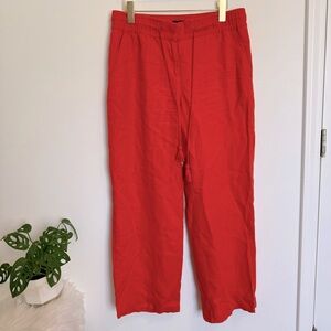 Ann Taylor Loft Coral Linen Pants